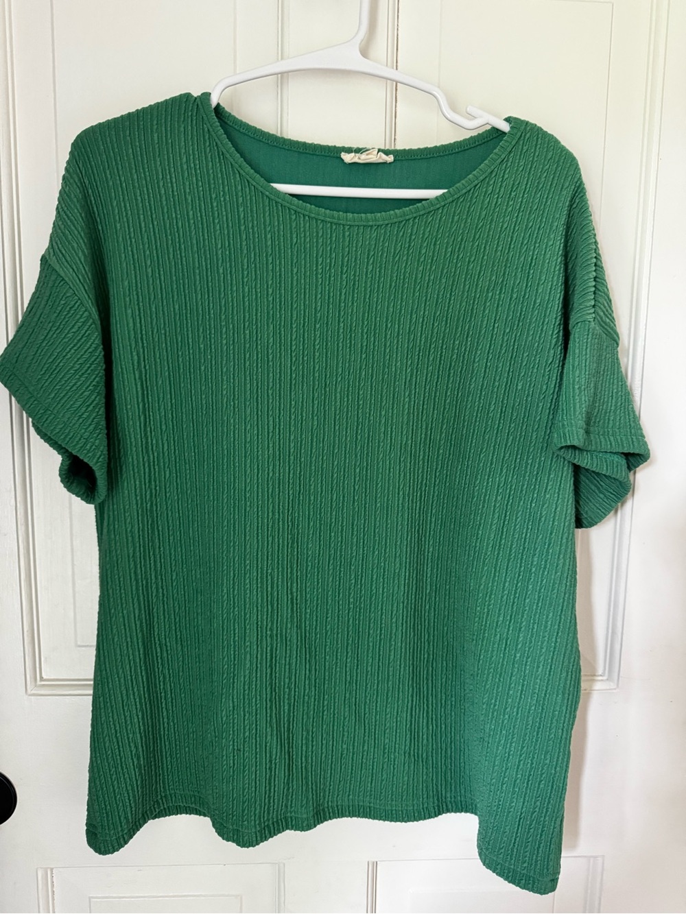 Relaxed Ribbed Wide-Leg Jumpsuit in Green - Picture 4 of 6